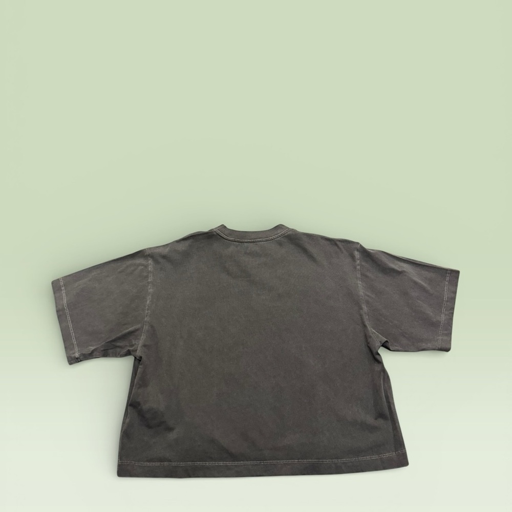 Coach Cropped Grey Smoke Shirt - Picture 3 of 8